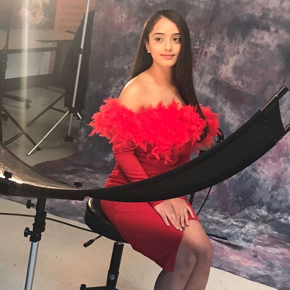 Feather lined dress Clearance